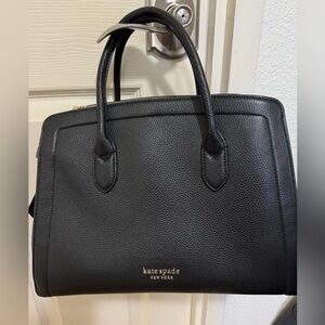 kate spade Black Pebbled Leather Satchel